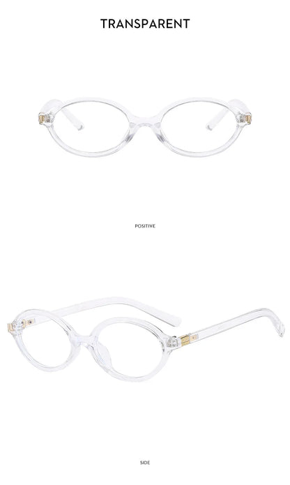 New Oval sunglasses For women Fashion Brand Black Small Frame Sun Glasses Female Retro Clear Lenses Eyewear Lady Trendy UV400