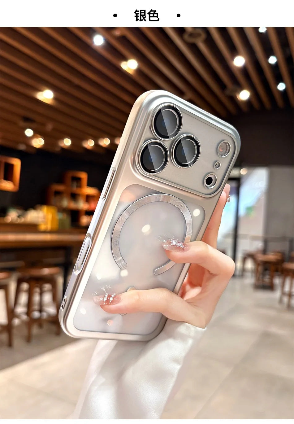 for iPhone17 Luxury Transparent Plating for Magsafe Case for iPhone 17 Pro Max 17Pro Air Original Soft TPU Lens Protector Cover