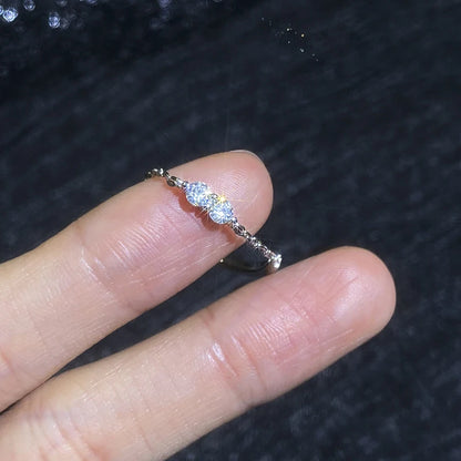 3mm Moissanite Wedding Ring 925 Sterling Silver Eternity Band Lab Diamond Bride Party Rings For Women Designer Jewelry