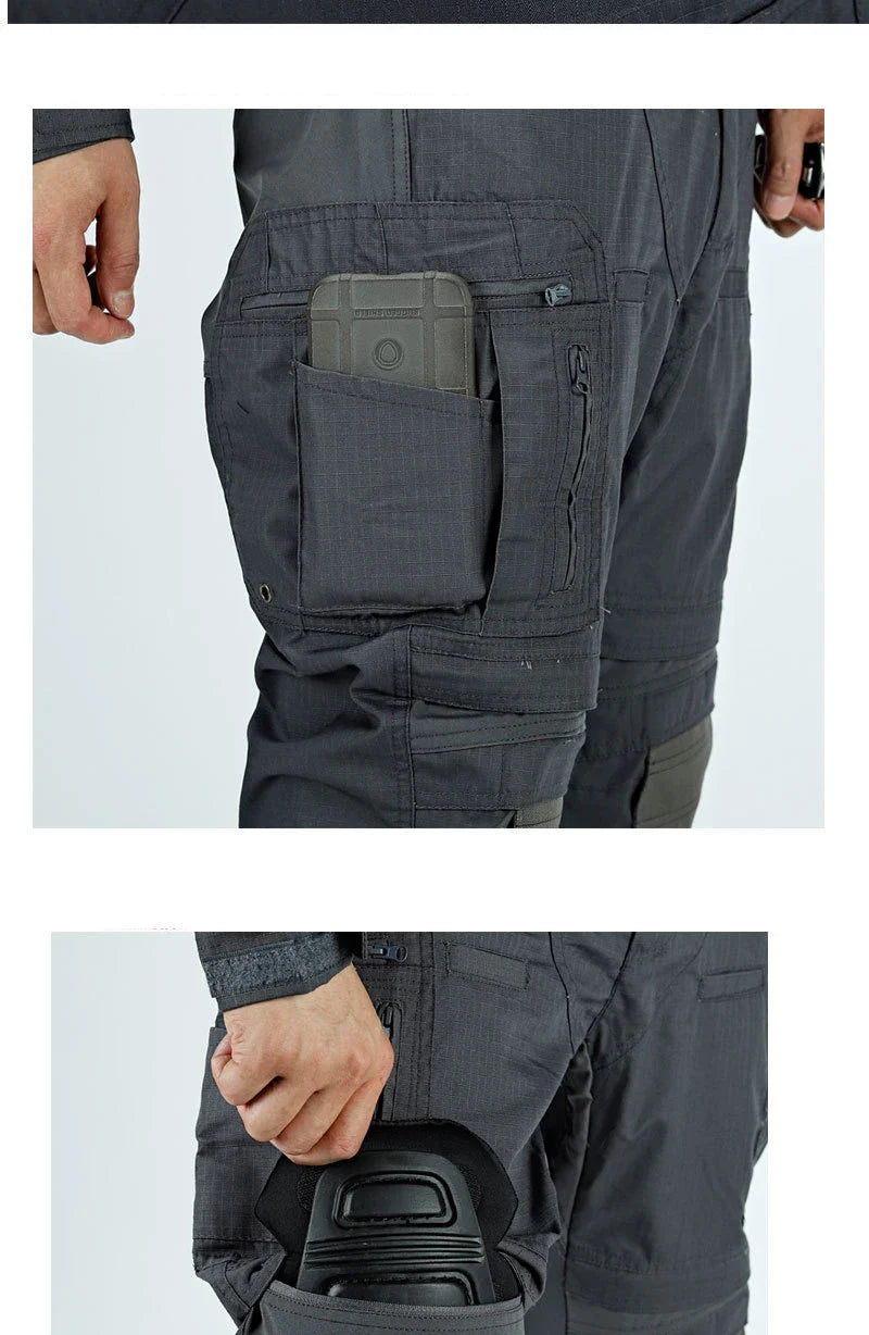 Outdoor Tactical Pants Casual Waterproof Cargo Pant Men New Training Trousers Wear-Resistant Multi Bag Casual Man Pant New
