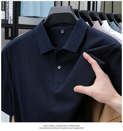 20 Colors Men's 100% Cotton Polo Shirt - Summer Casual Breathable Tee,Ideal for Golf and Sports,Business Casual,Silk-Like Finish