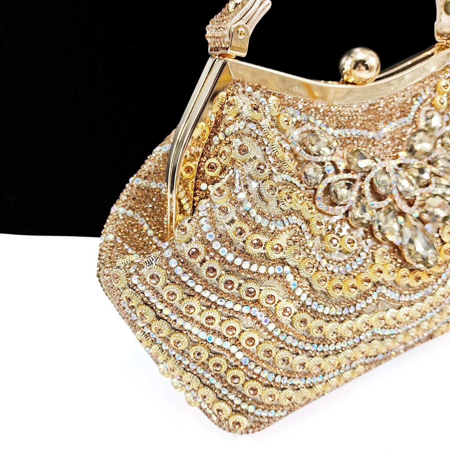 INS Full Rhinestone Comfortable high heel shoes And Bag Fashion Style Pointed-Toe Shoes For Women