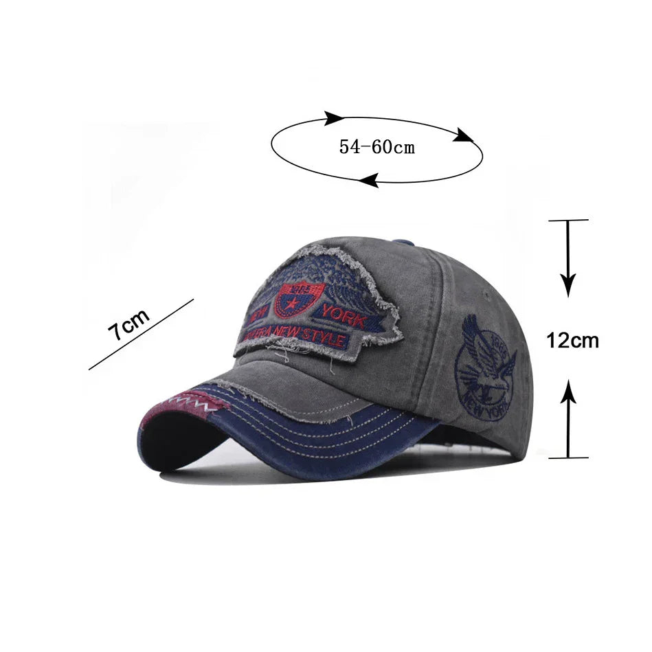 Baseball Cap Men's Fashion Embroidered Pentagram Letter Caps Men Casual Cotton Designer Hip Hop Hat Snapback