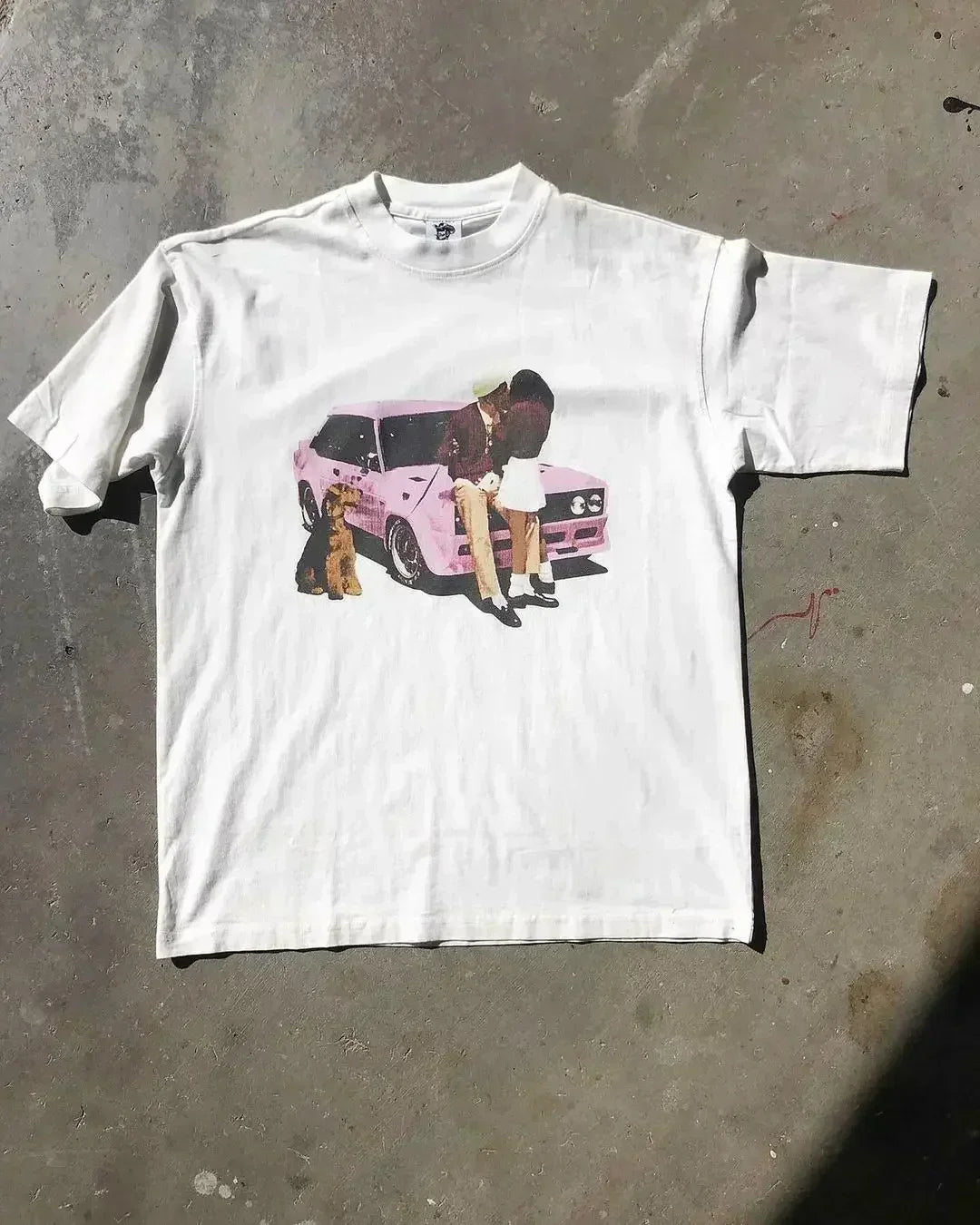Fashion Tee Women Men T-shirt Y2K Loose Street Letter Print Short Sleeve Casual T-shirt 2025 Summer Retro Harajuku Top