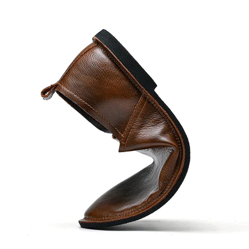 Mocassins Casuais Retrô Masculinos de Sola Macia Confortáveis e Antiderrapantes Feitos à Mão para Sapatos de Negócios Casuais 38-47