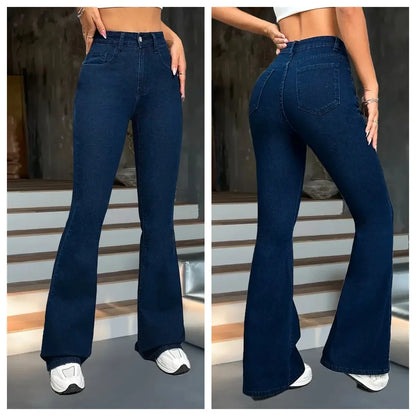Lift & Shape Bootcut Jeans Women High Waist Stretch Dark Indigo Pants