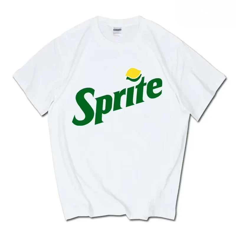 2026 Summer New Trendy Brand INS Pepsi Cola Joint T-shirt Sprite Coca-Cola Men's and Women's Loose Cotton Couple's Short Sleeves