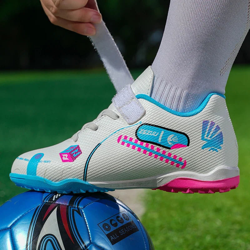 Kids Soccer Cleats Unisex Child Turf Soccer Shoes Indoor Youth Football Boots Artificial Ground Trainning Futsal Sneaker Outdoor
