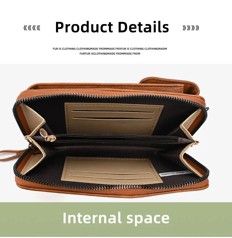 Fashionable single-shoulder bag, versatile crossbody bag, colorful mobile phone bag, large-capacity coin purse