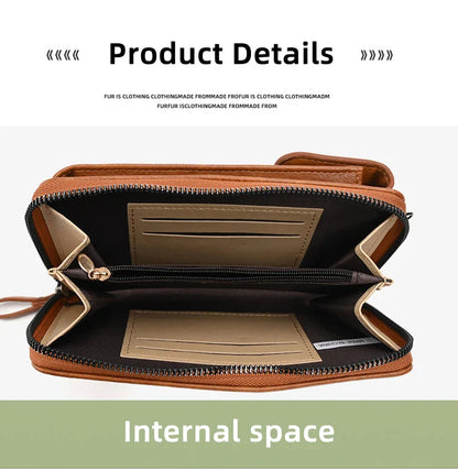 Fashionable single-shoulder bag, versatile crossbody bag, colorful mobile phone bag, large-capacity coin purse