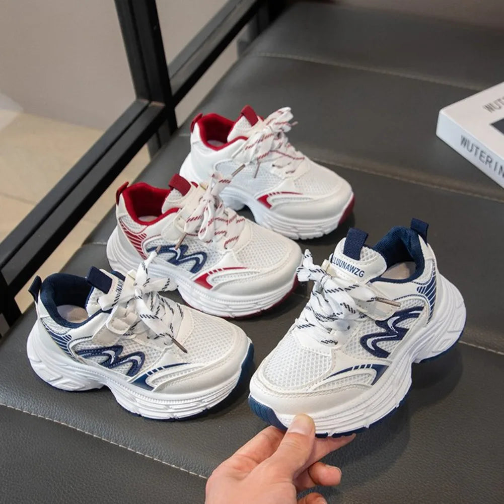 2026 Spring Autumn Children Chunky Mesh Sneakers Toddlers Boys Girls Casual Sports Shoes Patchwork School Kids Basketball Shoes