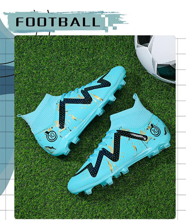 2025 Socks Style Kid Adult Sport Soccer Shoes Training Boys Football Boots Size 33-46 Sneakers AG Youth Soccer Shoes