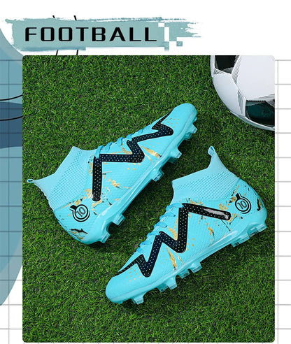 2025 Socks Style Kid Adult Sport Soccer Shoes Training Boys Football Boots Size 33-46 Sneakers AG Youth Soccer Shoes
