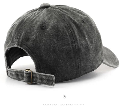 Vintage Washed Cowboy Baseball Cap for Men Women FLORIDA Embroidery Sun Cap Casual Snapback Hip Hop Hat Curved Brim Soft Top Hat