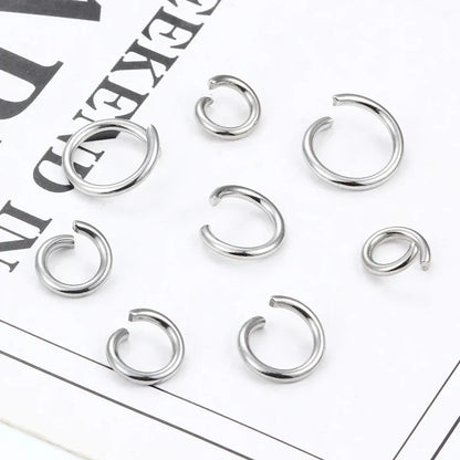 1.5mm Thick Stainless Steel Width 8mm 9mm 10mm 12mm  Open Jump Rings For Jewelry Making Supplies Accessories Findings Not Fade