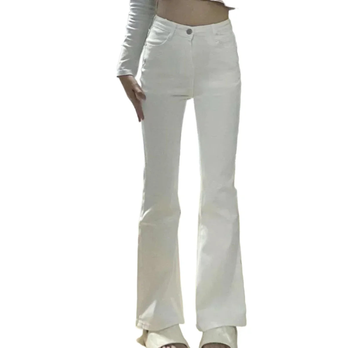 Slim Skinny Jeans Women Denim Pants Vintage White Tight Trousers