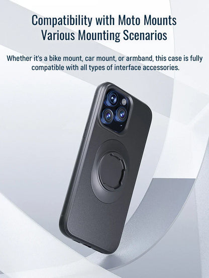 Shockproof Case for iPhone 17/16/15/14/13/12/11Pro Max Quad-Style Motorbike / Bicycle Phone Holder/Car Mount with Lock-in Design