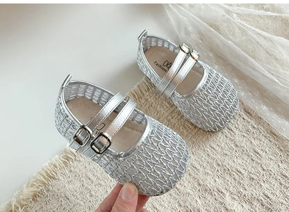 Girls Mesh Sandals Soild Color Versatile Kids Flat Shoes Double Hook&loop 2026 Summer New Children Princess Shoes Korean Style