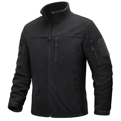 Men's Fleece Jackets Fall Winter Cold Weather Thermal Safari Jackets Windproof Full Zip Jackets Field Work Outwear