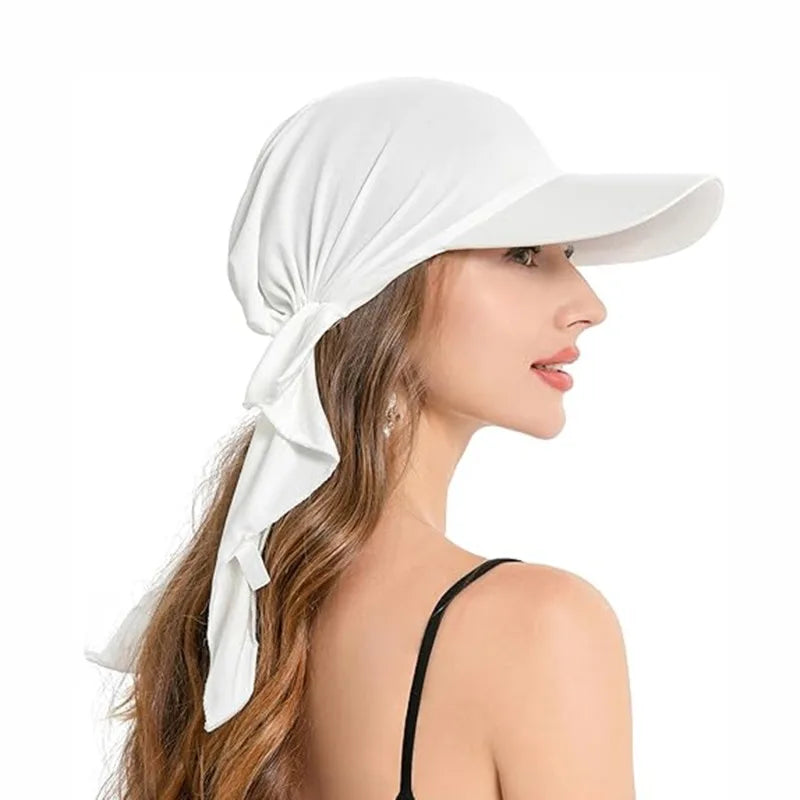 Solid Color Baseball Caps Turban Shawl Design Women Muslim Low Profile Fitted Hat Summer Soft Breathable Headscarf Hijabs