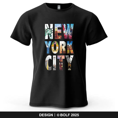 NYC Vibes Printed Men's T-Shirt 100% Cotton Oversized Urban Trendy Graphic Tees for Women Tops Tees Casual Streetwear