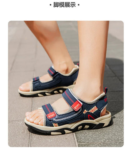 Children Sport Sandals Summer for Boys Outdoor Casual Beach Shoe Comfortable Soft Sole Kids Walking Sandials Non-slip