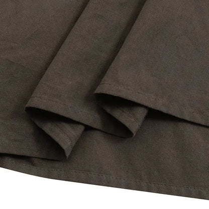 2025 Spring Summer Solid Skirts Vintage Women's Ruffle Sundress Casual Elastic Waist Long Vestidos Female Robe Femme Oversized