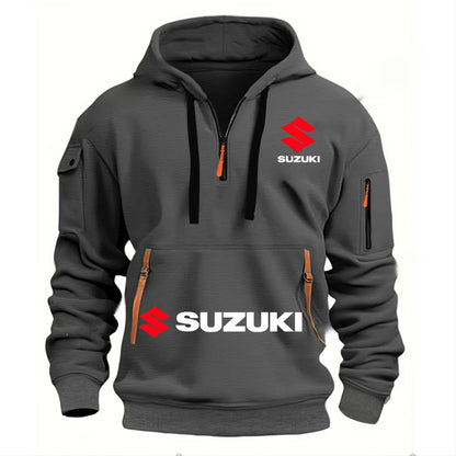 New men's hooded sweatshirt, outdoor sports sweatshirt, autumn and winter casual motorcycle enthusiast sweatshirt