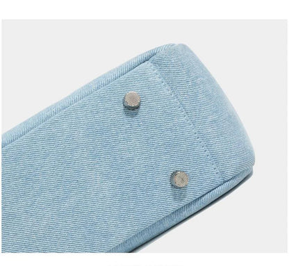 Women Fashion Denim Shoulder Bag Large Capacity Handbag Tote Hobo for Lady