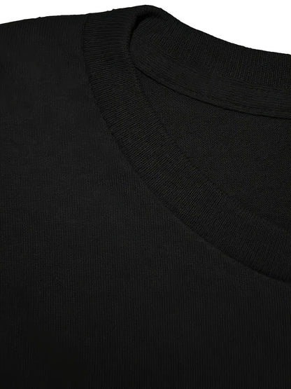 Men's Red Heart A Print T-Shirt Pure Cotton and Breathable Streetwear Oversized Loose Casual Crew Neck Short Sleeve