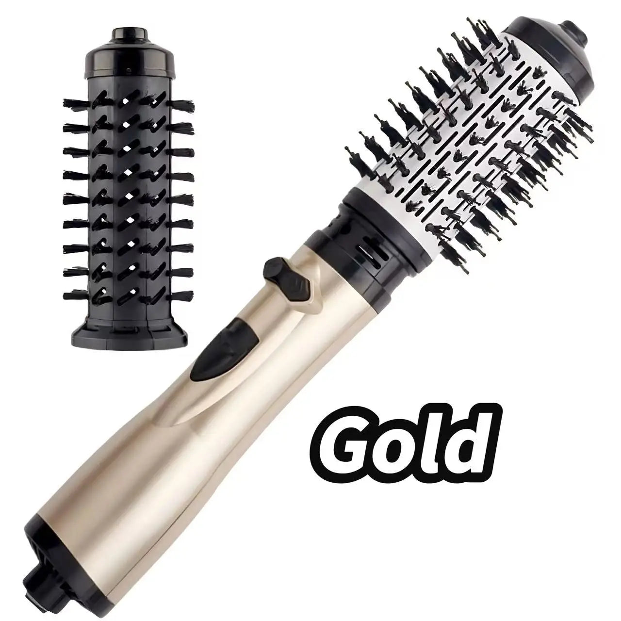Electric Hot Air Brush 2-in-1 Curling Comb Constant Temperature Hair Dryer Wave & Straightening Tool
