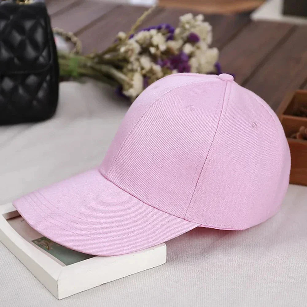 Fashion Retro Solid Color Men and Women Universal Baseball Cap Outdoor Sports Casual Girl Ponytail  Hat Sale