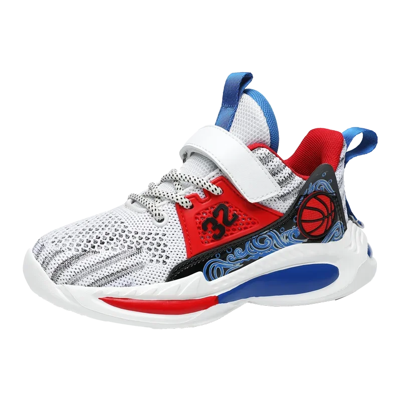 Brand Kids' Sports Shoes Non-slip Running Shoes Boys Basketball Sports Tennis Shoes Fashion Comfortable Teenager Casual Sneakers
