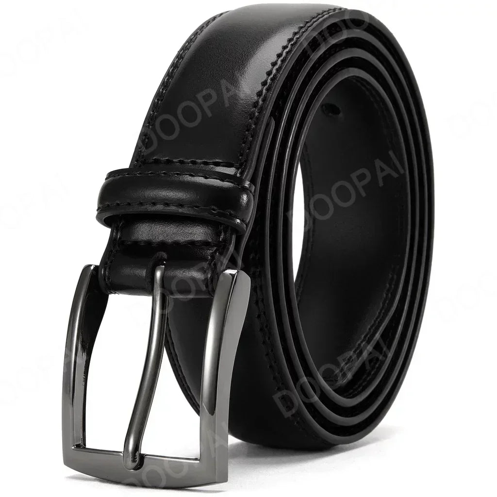 Men Belts High Quality Genuine Leather LONG Large Pin Buckle Metal Automatic Buckle Male Belts Strap Male