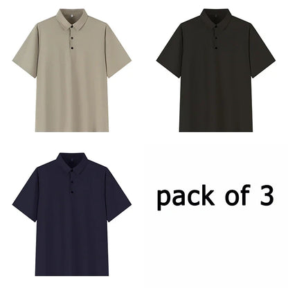 Polo Shirt Men Plus Size 4XL 5XL 6XL 7XL Short Sleeve Knitted Polo Shirts Loose Polos Oversized Tops Big Size Men Clothing T シャツ