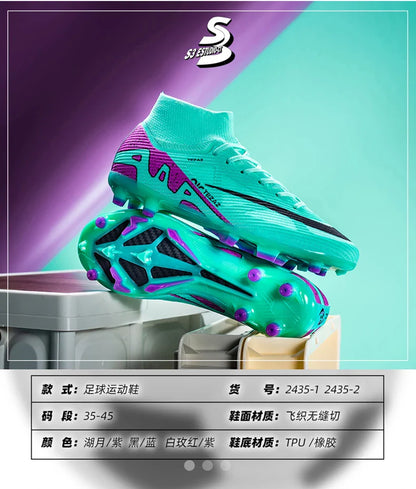 TF/FG Lightweight Ankle Football Boots Men's Football Shoes Outdoor Anti slip Grass Professional Training Tournament Sports Shoe