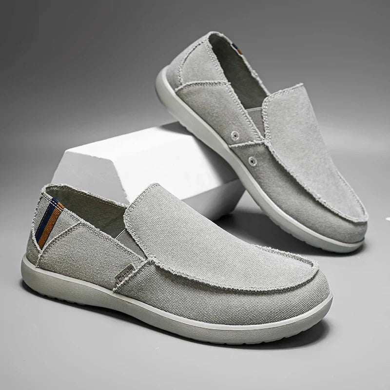 Large Size Canvas Shoes Men's Slip-On Loafers Casual Breathable Independent Station Cross-Border Shoes Adult Low Heel Rubber