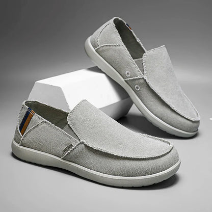 Large Size Canvas Shoes Men's Slip-On Loafers Casual Breathable Independent Station Cross-Border Shoes Adult Low Heel Rubber