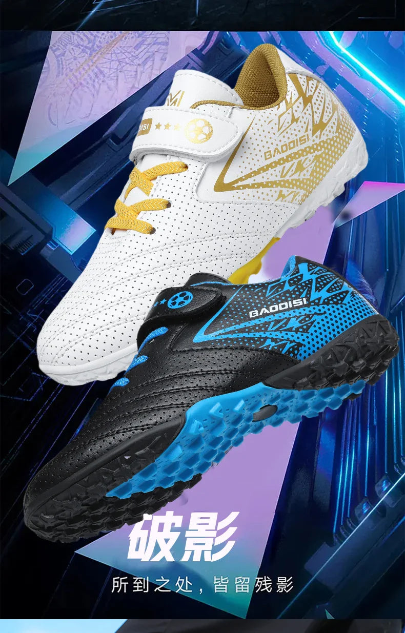 New Children Soccer Boots Sports Society Field Boy Football Shoes Futsal Fast Indoor Sneaker Original Ankle Cleats Football Boot