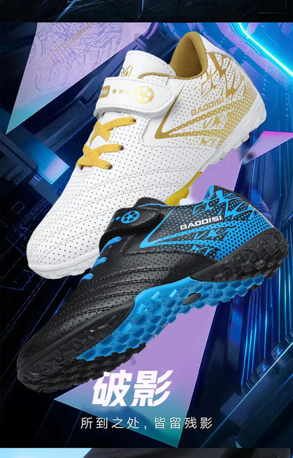 New Children Soccer Boots Sports Society Field Boy Football Shoes Futsal Fast Indoor Sneaker Original Ankle Cleats Football Boot