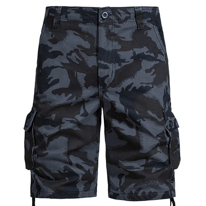 Mens Camo Shorts Men Camouflage Overalls Loose Casual Outdoor Sports Half Pants Side Pocket Cotton Comfortable Shorts