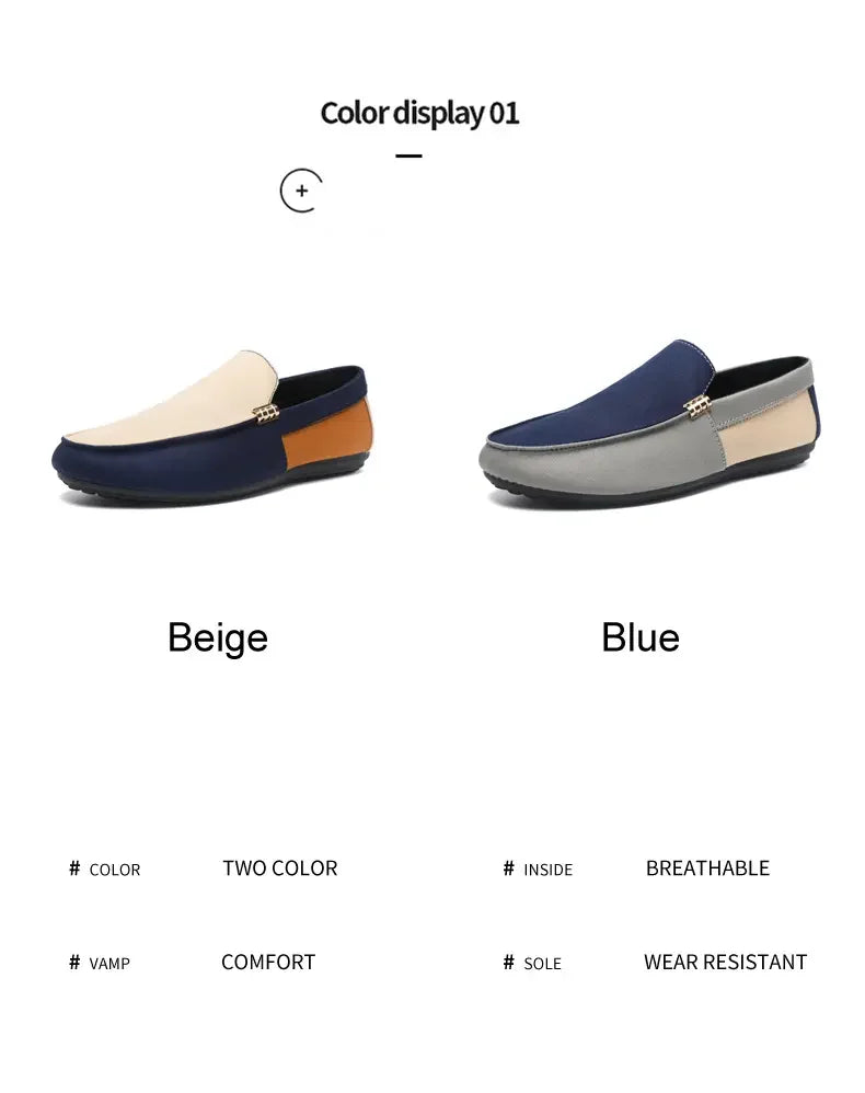 Business Shoes Fashion Casual Shoes Man Luxury Leather Loafers Breathable Slip on Male Boat Shoes Moccasins Driving Shoe