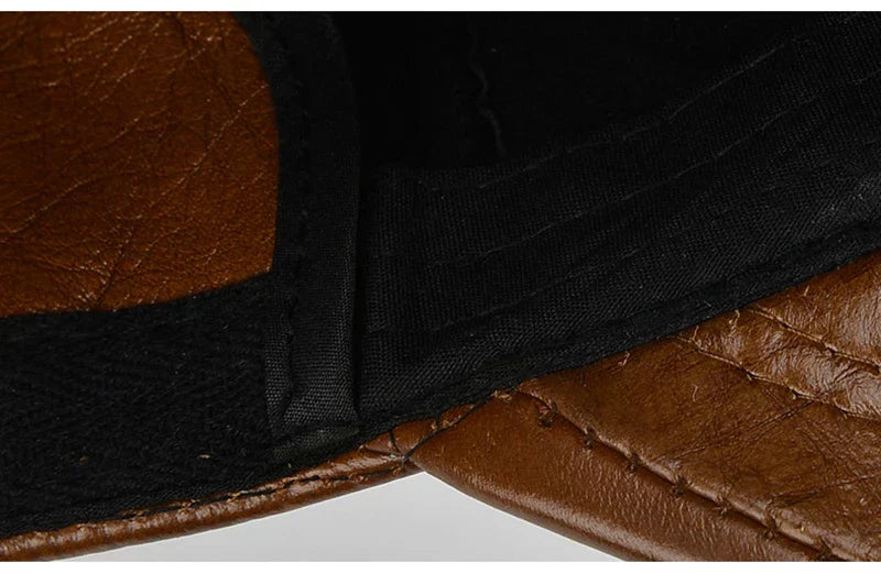 2026 Adjustable Men's Genuine Cowhide Leather Baseball Cap for Fall Winter Outdoor Sports Hat Men Real Cowhide Leather Caps