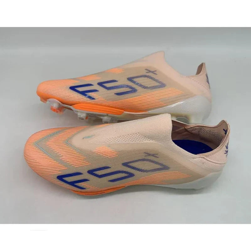 Without-lace Mens Soccer Shoes Football Shoes F50+ TF/FG Football Field Boots Comfortable Non-Slip Training Soccer Sneakers