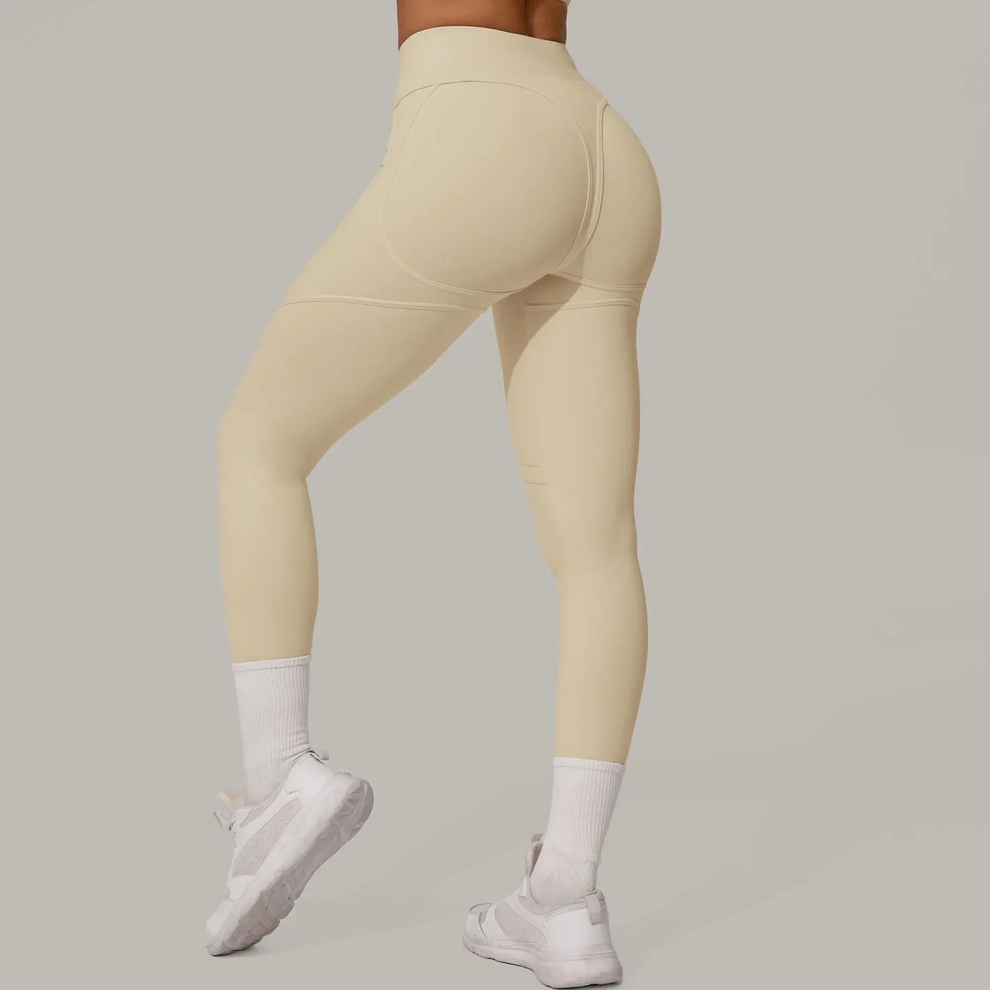 Gym Workout Yoga Fitness Sports Suit Short-sleeved Top Padded-free High-waisted Hip-lifting Trousers Outdoors Leisure Sportswear