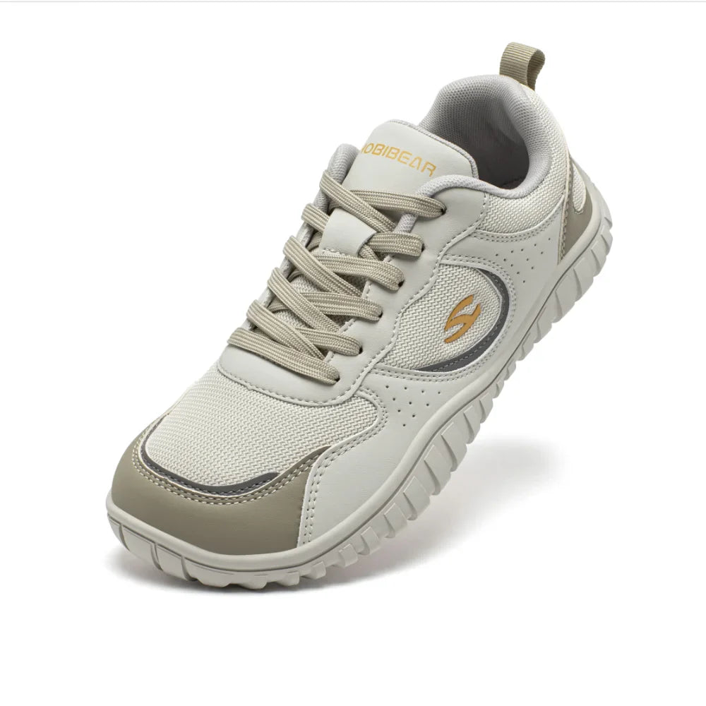 Unisex Wide Toe Sneakers Comfortable Walking Shoes Lace Up Outdoor Travel Breathable Sneakers