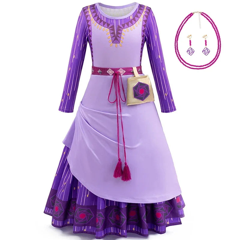 New Girls Carnival Wish Queen Amaya Cosplay Costume For Kids Birthday Party Princess Dress UP Children Role Play Fancy Outfits
