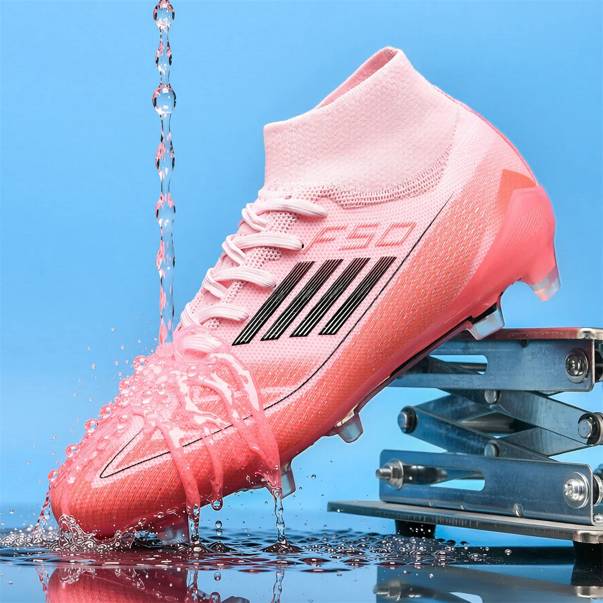 New Men Soccer Shoes Boys Breathable Sport Football Boots Outdoor Cleats Adult Long Spikes Training Non Slip Match Comfortable
