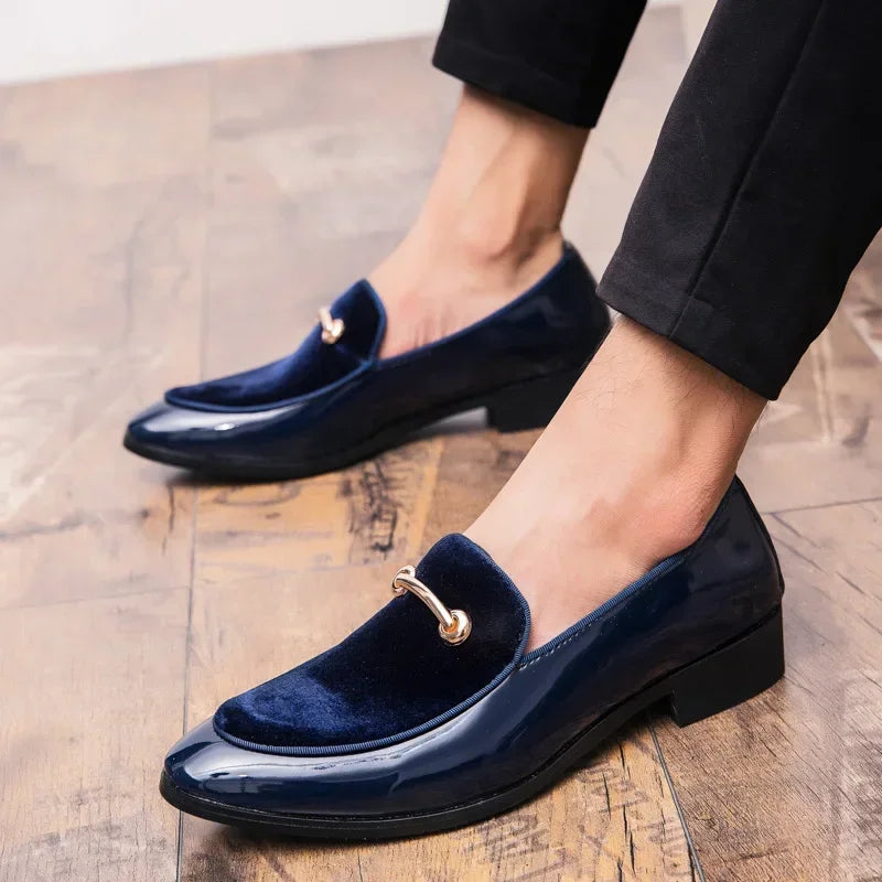 Social Shoe AutumnLuxury Men Dress Leather Shoe Fashion Flat Men Shoe Italian Business Casual Shoes Loafer