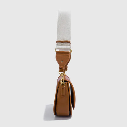 2025 New Women's Bag Wide Shoulder Strap Shoulder Bag Diagonal Underarm Bag